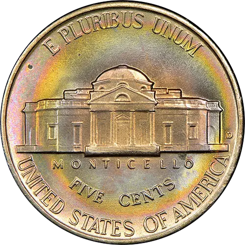 Jefferson Nickel, back