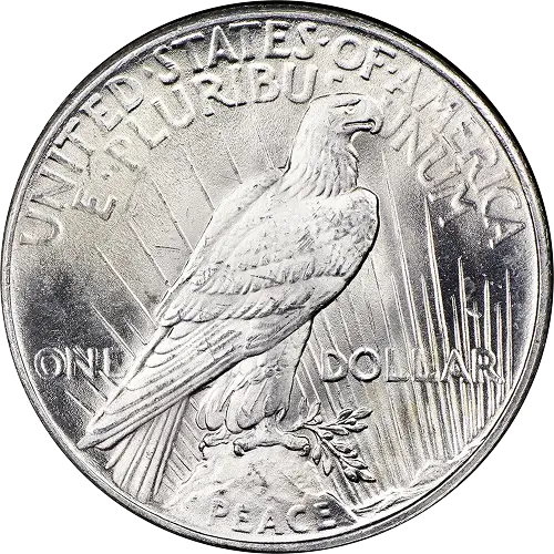 Peace Silver Dollar, back