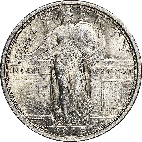 Standing Liberty Quarter, front