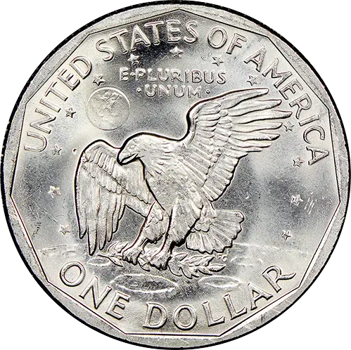 Susan B. Anthony Dollar, back