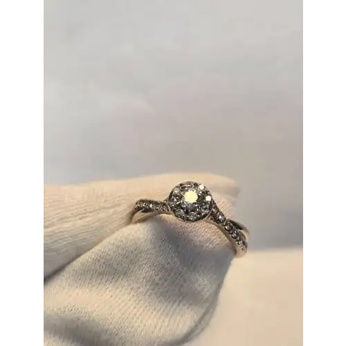 10K Rose Gold Halo Engagement Ring (3)