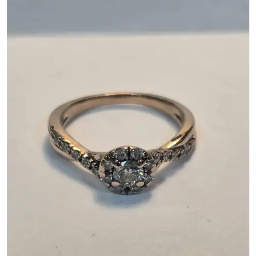 10K Rose Gold Halo Engagement Ring (4)
