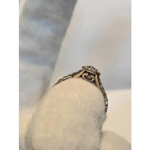 10K Rose Gold Halo Engagement Ring (5)