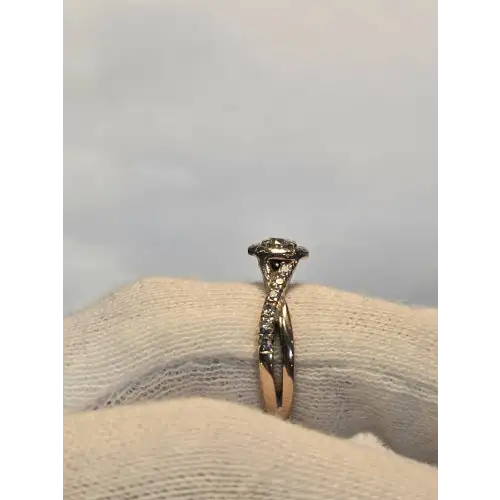 10K Rose Gold Halo Engagement Ring (6)