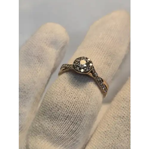 10K Rose Gold Halo Engagement Ring (7)