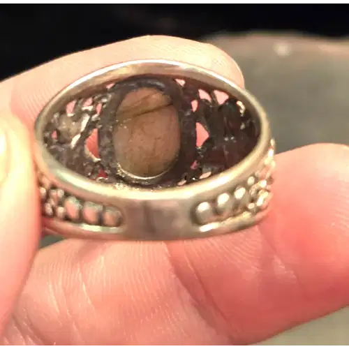 Sterling Silver Natural Stones Rings Lot #4 (RK-454)