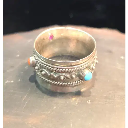 Sterling Silver Natural Stones Rings Lot #4 (RK-454)